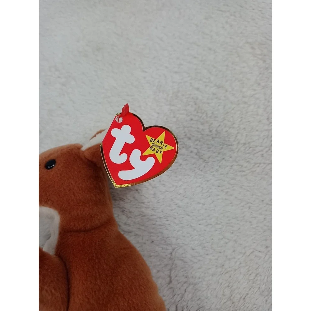 VTG Original Ty‎ Beanie Baby Pouch The Kangaroo & Joey 1996 Stuffed Animal Plush